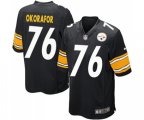 Pittsburgh Steelers #76 Chukwuma Okorafor Game Black Team Color Football Jersey
