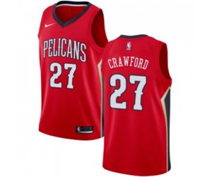 New Orleans Pelicans #27 Jordan Crawford Swingman Red Alternate NBA Jersey Statement Edition