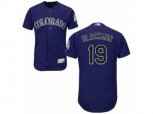 Colorado Rockies #19 Charlie Blackmon Purple Flexbase Authentic Collection MLB Jersey