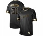 Washington Nationals #31 Max Scherzer Authentic Black Gold Fashion Baseball Jersey