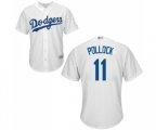 Los Angeles Dodgers #11 A. J. Pollock Replica White Home Cool Base Baseball Jersey