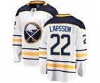 Buffalo Sabres #22 Johan Larsson Fanatics Branded White Away Breakaway NHL Jersey