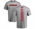 San Francisco 49ers #21 Deion Sanders Ash Backer T-Shirt