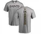 New Orleans Saints #84 Michael Hoomanawanui Ash Backer T-Shirt