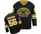 Reebok Boston Bruins #56 Axel Andersson Authentic Black Third NHL Jersey