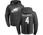 Philadelphia Eagles #4 Jake Elliott Ash One Color Pullover Hoodie
