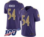 Baltimore Ravens #54 Tyus Bowser Limited Purple Rush Vapor Untouchable 100th Season Football Jersey