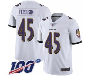 Baltimore Ravens #45 Jaylon Ferguson White Vapor Untouchable Limited Player 100th Season Football Jersey