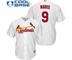 St. Louis Cardinals #9 Roger Maris Replica White Home Cool Base Baseball Jersey