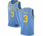 Los Angeles Lakers #3 Anthony Davis Authentic Blue Hardwood Classics Basketball Jersey
