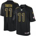 Kansas City Chiefs #11 Alex Smith Limited Black Impact NFL Jersey