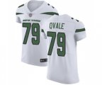 New York Jets #79 Brent Qvale Elite White Football Jersey