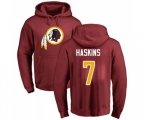Washington Redskins #7 Dwayne Haskins Maroon Name & Number Logo Pullover Hoodie