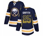 Adidas Buffalo Sabres #25 Seth Griffith Authentic Navy Blue Drift Fashion NHL Jersey