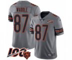 Chicago Bears #87 Tom Waddle Limited Silver Inverted Legend 100th Season Football Jersey