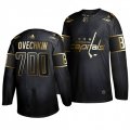 Washington Capitals #8 Alexander Ovechkin Adidas 700 Goals Career Black Golden Editon Limited Stitched NHL Jersey