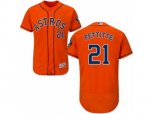 Houston Astros #21 Andy Pettitte Orange Flexbase Authentic Collection MLB Jersey