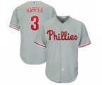 Philadelphia Phillies Bryce Harper Majestic Gray Official Cool Base Replica Player Jersey