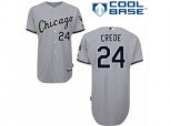 Chicago White Sox #24 Joe Crede Authentic Grey Road Cool Base MLB Jersey