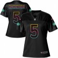 Women's Nike New York Jets #5 Christian Hackenberg Game Black Fashion NFL Jersey