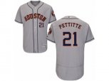 Houston Astros #21 Andy Pettitte Grey Flexbase Authentic Collection MLB Jersey