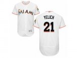 Miami Marlins #21 Christian Yelich White Flexbase Authentic Collection MLB Jersey