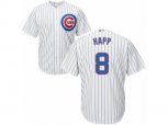 Chicago Cubs #8 Ian Happ Replica White Home Cool Base MLB Jersey