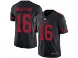 San Francisco 49ers #16 Joe Montana Limited Black Rush NFL Jersey