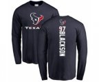 Houston Texans #97 Angelo Blackson Navy Blue Backer Long Sleeve T-Shirt