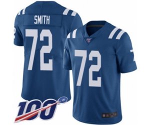 Indianapolis Colts #72 Braden Smith Royal Blue Team Color Vapor Untouchable Limited Player 100th Season Football Jersey