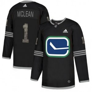 Vancouver Canucks #1 Kirk Mclean Black 1 Authentic Classic Stitched NHL Jersey