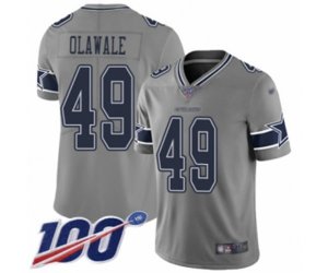 Dallas Cowboys #49 Jamize Olawale Limited Gray Inverted Legend 100th Season Football Jersey