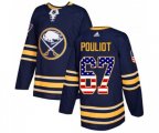Adidas Buffalo Sabres #67 Benoit Pouliot Authentic Navy Blue USA Flag Fashion NHL Jersey