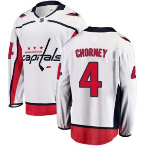 Washington Capitals #4 Taylor Chorney Fanatics Branded White Away Breakaway NHL Jersey