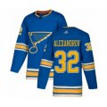 St. Louis Blues #32 Nikita Alexandrov Authentic Navy Blue Alternate Hockey Jersey