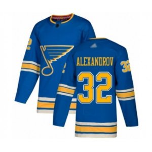 St. Louis Blues #32 Nikita Alexandrov Authentic Navy Blue Alternate Hockey Jersey