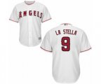 Los Angeles Angels of Anaheim #9 Tommy La Stella Replica White Home Cool Base Baseball Jersey