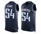 Tennessee Titans #54 Rashaan Evans Limited Navy Blue Player Name & Number Tank Top Football Jersey