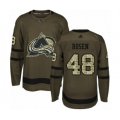 Colorado Avalanche #48 Calle Rosen Authentic Green Salute to Service Hockey Jersey