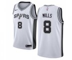 San Antonio Spurs #8 Patty Mills Swingman White Home Basketball Jersey - Association Edition