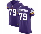Minnesota Vikings #79 Tom Compton Purple Team Color Vapor Untouchable Elite Player Football Jersey
