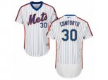 New York Mets #30 Michael Conforto White Royal Flexbase Authentic Collection MLB Jersey