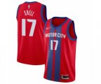 Detroit Pistons #17 Tony Snell Authentic Red Basketball Jersey - 2019-20 City Edition