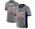 New England Patriots #45 Donald Trump Limited Gray Rush Drift Fashion NFL Jersey