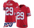 Buffalo Bills #29 T.J. Yeldon Limited Red Rush Vapor Untouchable 100th Season Football Jersey