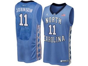 2016 Men\'s North Carolina Tar Heels Brice Johnson #11 College Basketball Jersey - Blue