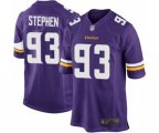 Minnesota Vikings #93 Shamar Stephen Game Purple Team Color Football Jersey