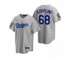 Los Angeles Dodgers Ross Stripling Gray 2020 World Series Replica Jersey