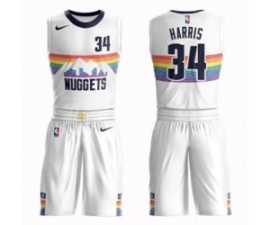Denver Nuggets #34 Devin Harris Swingman White Basketball Suit Jersey - City Edition