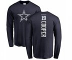 Dallas Cowboys #19 Amari Cooper Navy Blue Backer Long Sleeve T-Shirt